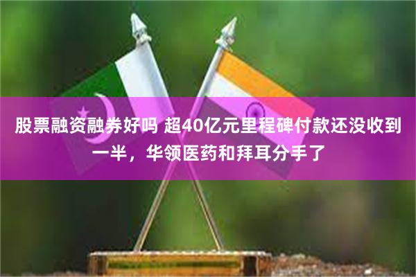 股票融资融券好吗 超40亿元里程碑付款还没收到一半，华领医药和拜耳分手了