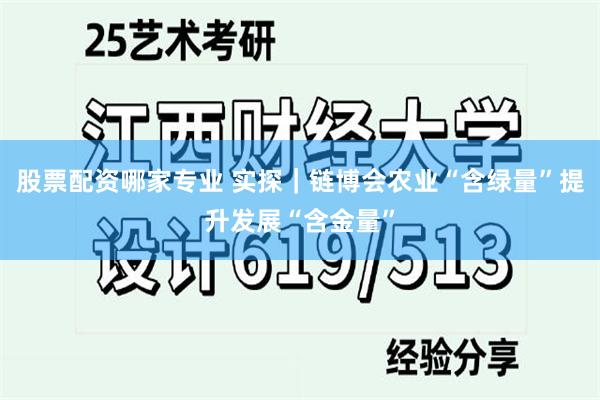 股票配资哪家专业 实探｜链博会农业“含绿量”提升发展“含金量”